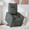 Massage Recliner with Rising Function Dark Grey Fabric