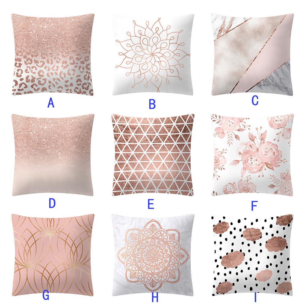 pink square pillow cases
