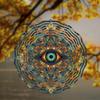 10 Inch Hanging Wind Spinner with Eye Design Vibrant Metal Garden Decor for Outdoor 360 Degree Hook for All Seasons