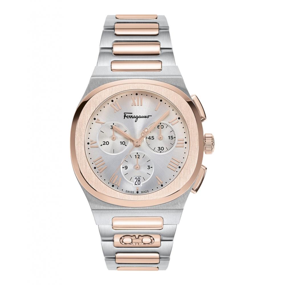 

Salvatore Ferragamo Ferragamo Elliptical Chronograph Watch two tone