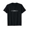 Moon Phases Astronomy T-Shirt Round Neck Short Sleeves  Tee Shirt Tops