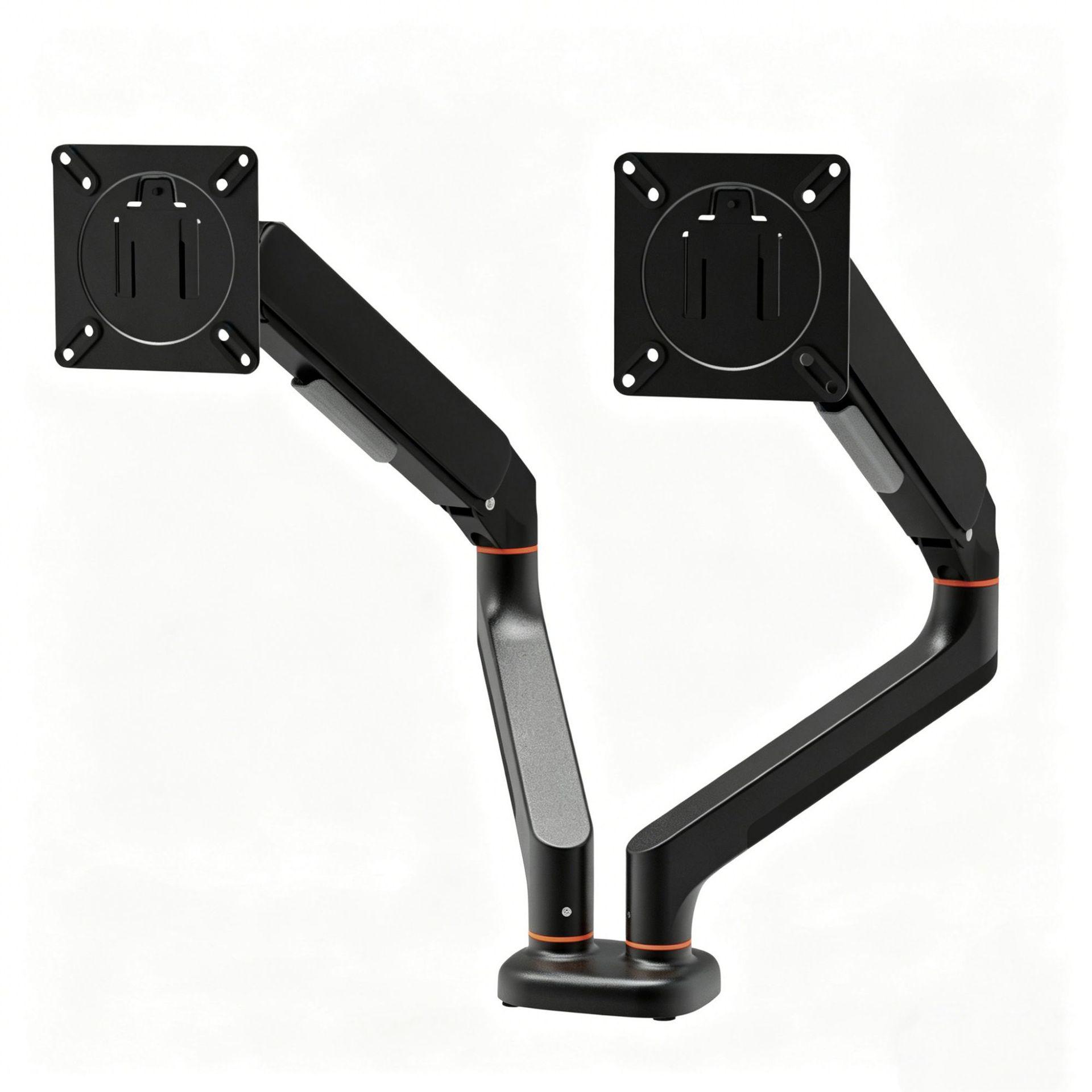 

Dual Monitor Floating Mount: Aluminum Alloy Swing Arm with Universal Adjustment and Non-Sinking Head