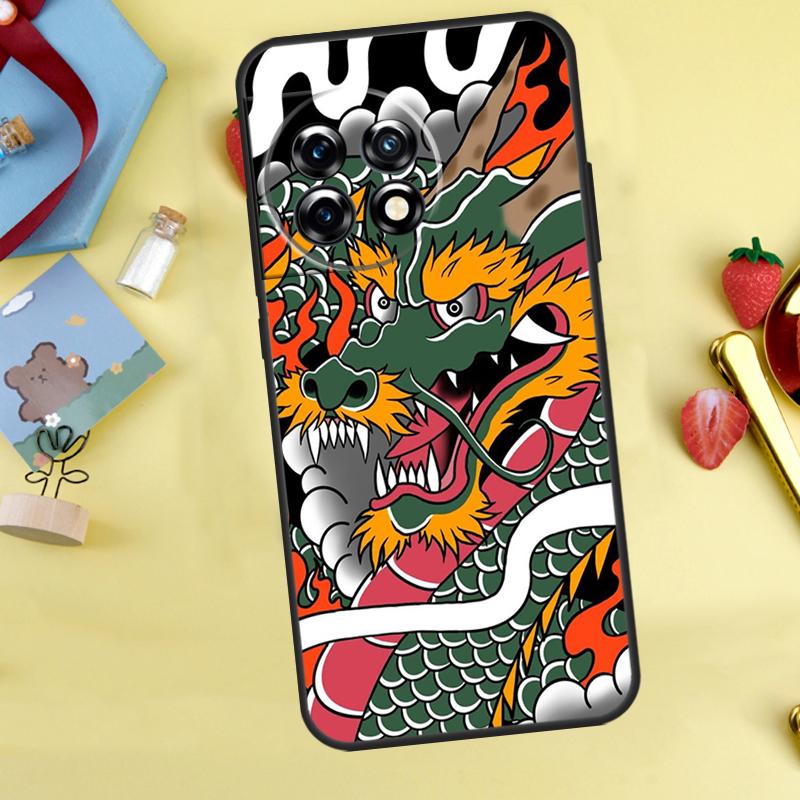 DRAGON TATTOO JAPANESE Case For OnePlus 13R 12R 13T 15 13 12 11 10 9 10R 10T 8T Nord 5 CE 4 2 3 Lite N20 N30 Cover