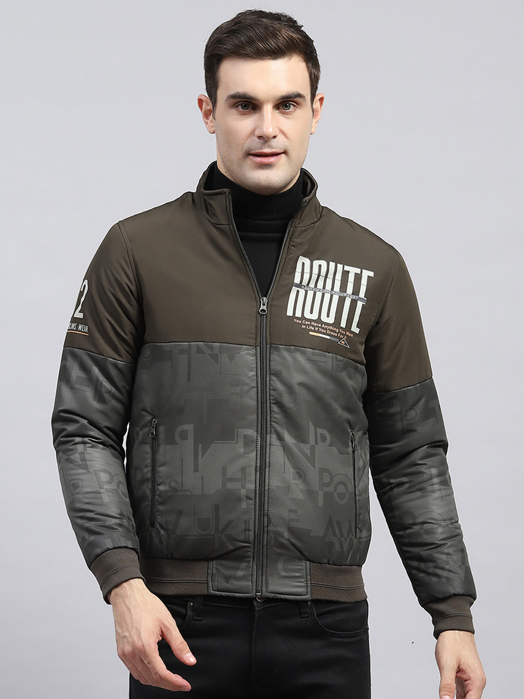 Monte Carlo Men Regular Fit Olive Jacket XXL