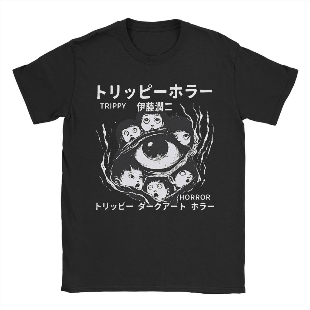 Junji Ito T-Shirt Summer  Cotton T-Shirts For Men's Trending Print Tshirt Short-Sleeved Streetwear Tees