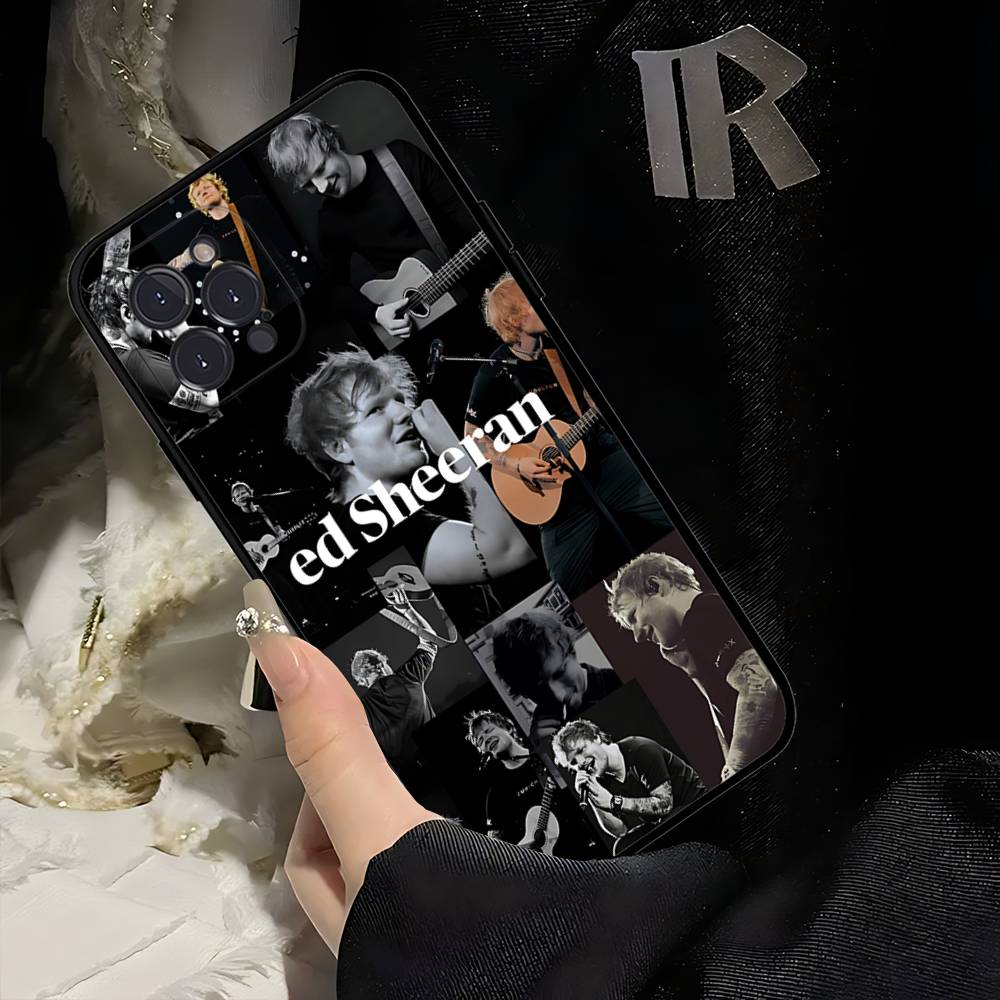 

E-Ed Sheeran Phone Case For Iphone 17 16 15 14 13 12 11 Pro Max Plus Black Shell Cover Case iPhone 15pro max
