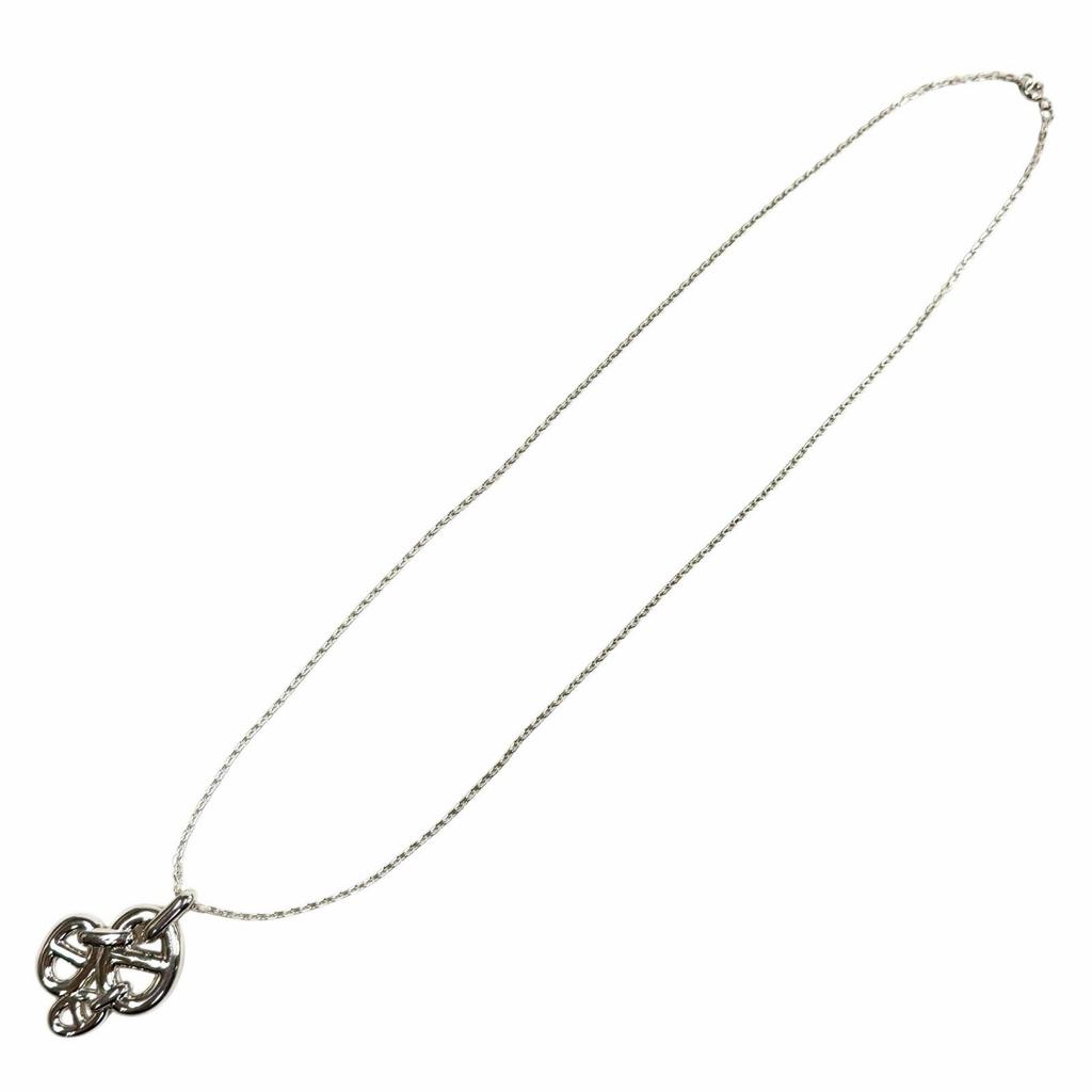Great HERMES Necklace Chene Dunkle Anchene PM Silver 925 Women Used