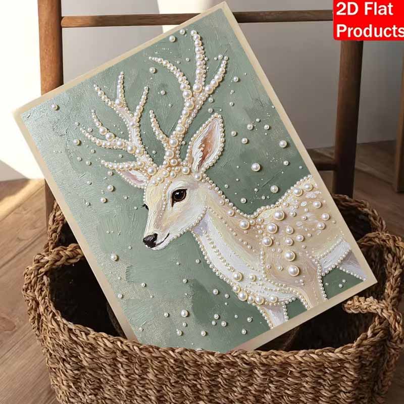 Pearl Painting Kit Deer Forest Theme Handmade DIY Home Decoration Painting