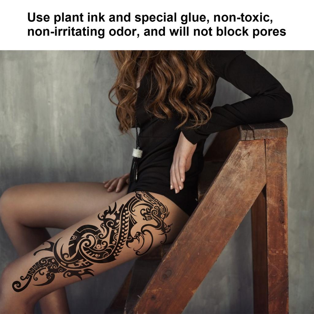 6PCS Temporary Tattoo Sticker Waterproof Full Arm Temporary Tattoos for Arms and Legs