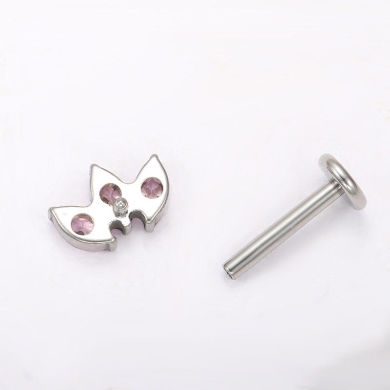 G23 Τιτάνιο Piercing Labret Εσωτερικό Σπείρωμα Piercing Χειλιού Marquise Ζιργκόν Χείλιου Καρφάκι Πίρσινγκ Αυτιού Οστού Σώματος Κοσμήματα