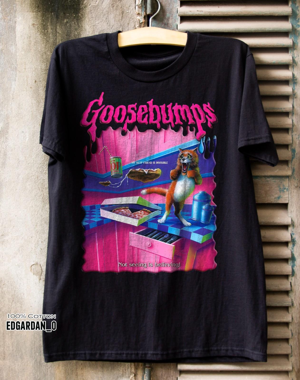 Goosebumps My Best Friend Is Invisible Black Unisex T-shirt Size S-5XL S