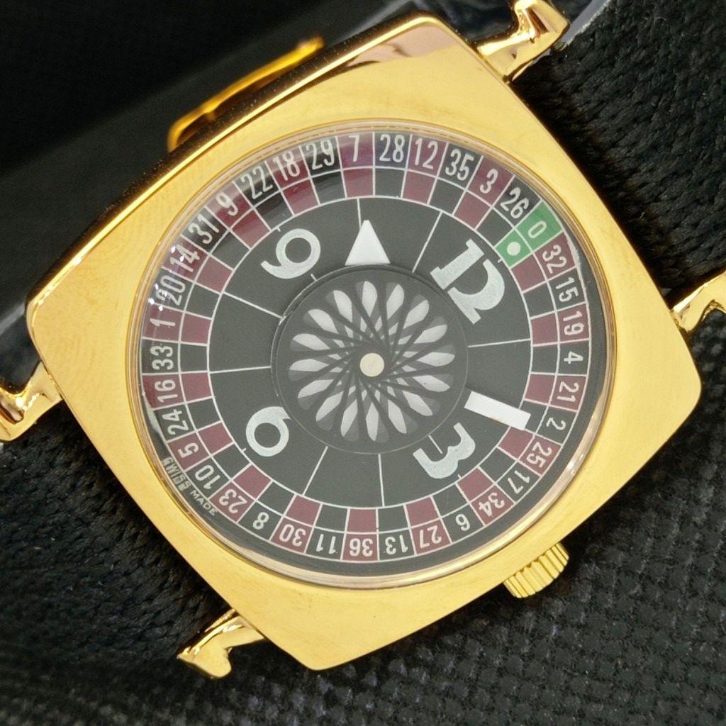 

REFURBISHED ART DECO MECHAINCAL SWISS MENS MYSTERY FACE WATCH a310017-1 B587g-a310017