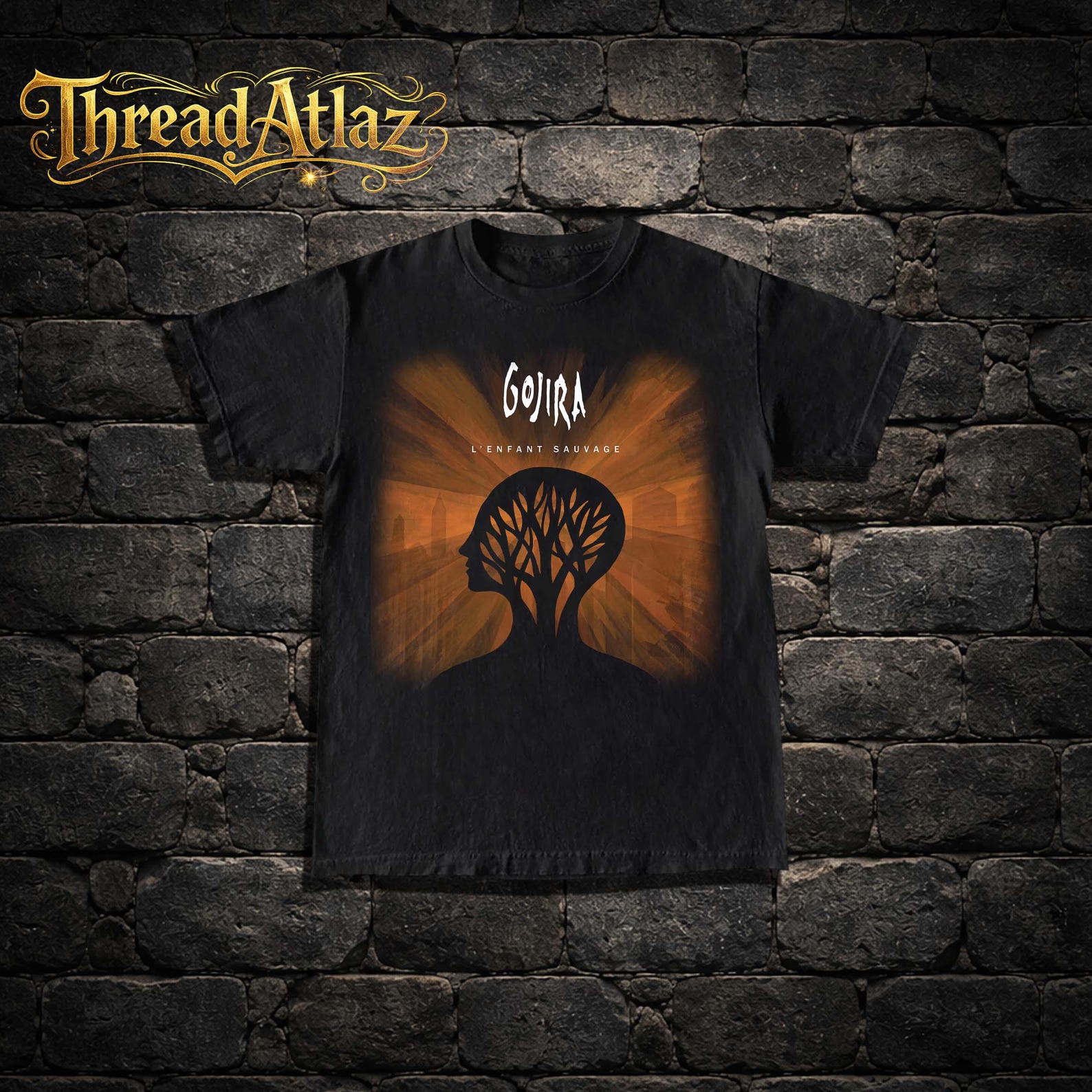 Gojira T-Shirt - Metal Music Shirt - L envant Sauvage - Gojira Merch - Unisex Rocker Clothing 3XL
