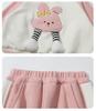 Trendy 2025 Girls' Baseball Suit Set - Spring/Autumn Fashionable Two-Piece Outfit for Kids
