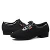 Men Oxford Cloth Standard Dance Ballroom Cloth Straight Outsole Practice Competition Modern Dancing Sport Shoes Sneakers