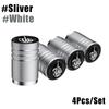 4Pcs/Lot Tire Stem Valve Caps Aluminum Car Dustproof Caps Tire Wheel Stem Air Valve Caps for Cars Bike Motorcycle Valve Stems 1