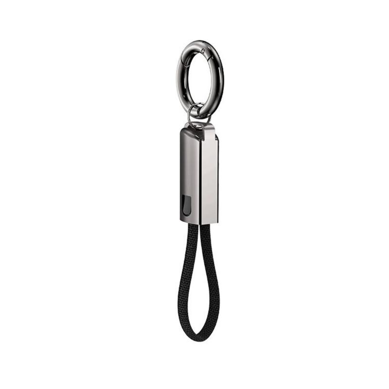 

PD65W Швидка зарядка USB Type C до Type C Кабель 16 см Короткий з опціональним гачком-брелоком Цинковий сплав Довговічність