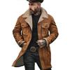 Giacca da Uomo in Camoscio Color Block con Tasche Multiple e Zip Autunno Inverno