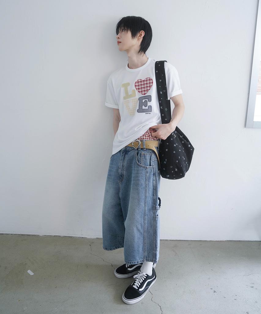 Mimdeowodeulobeu Hello World Patchwork Love T-Shirt_White
