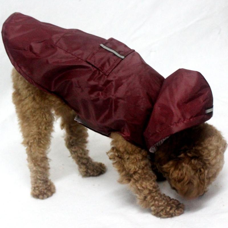 Dog Raincoat Lightweight Waterproof Large Pet Dog Rain Jackets with Hood Reflective Strip Safety for Dog