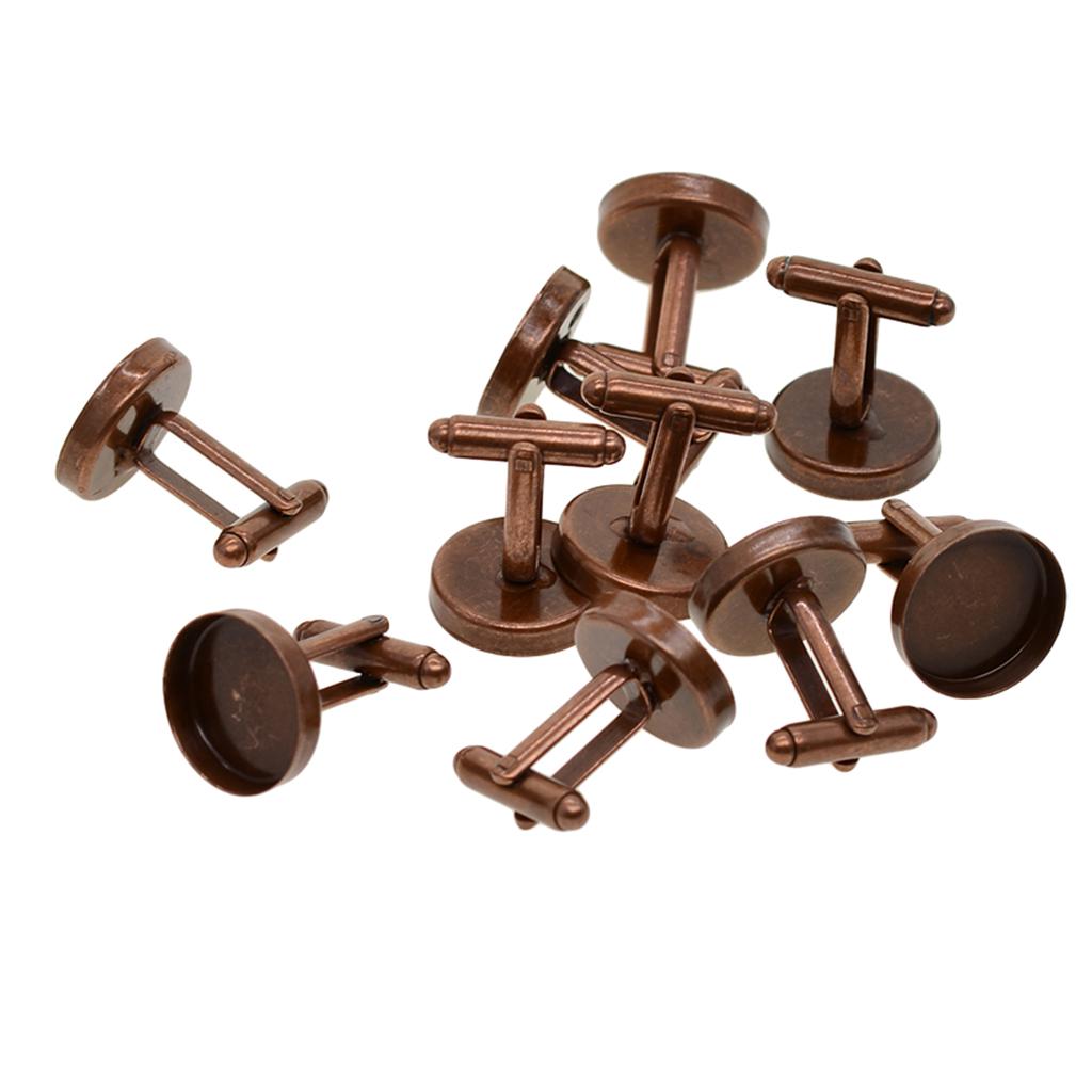 10 Sada kulatých kulatých manžetových knoflíčků o průměru 16 mm