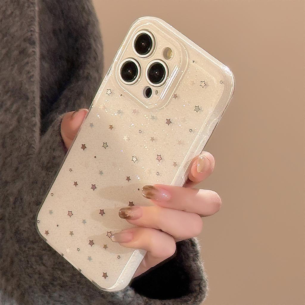 Doppelschichtiger Glitzer Geeignet für Apple 16 Handyhülle Vollbild Farbe Stern Iphone15promax Weiche Hülle 14 Nische 17