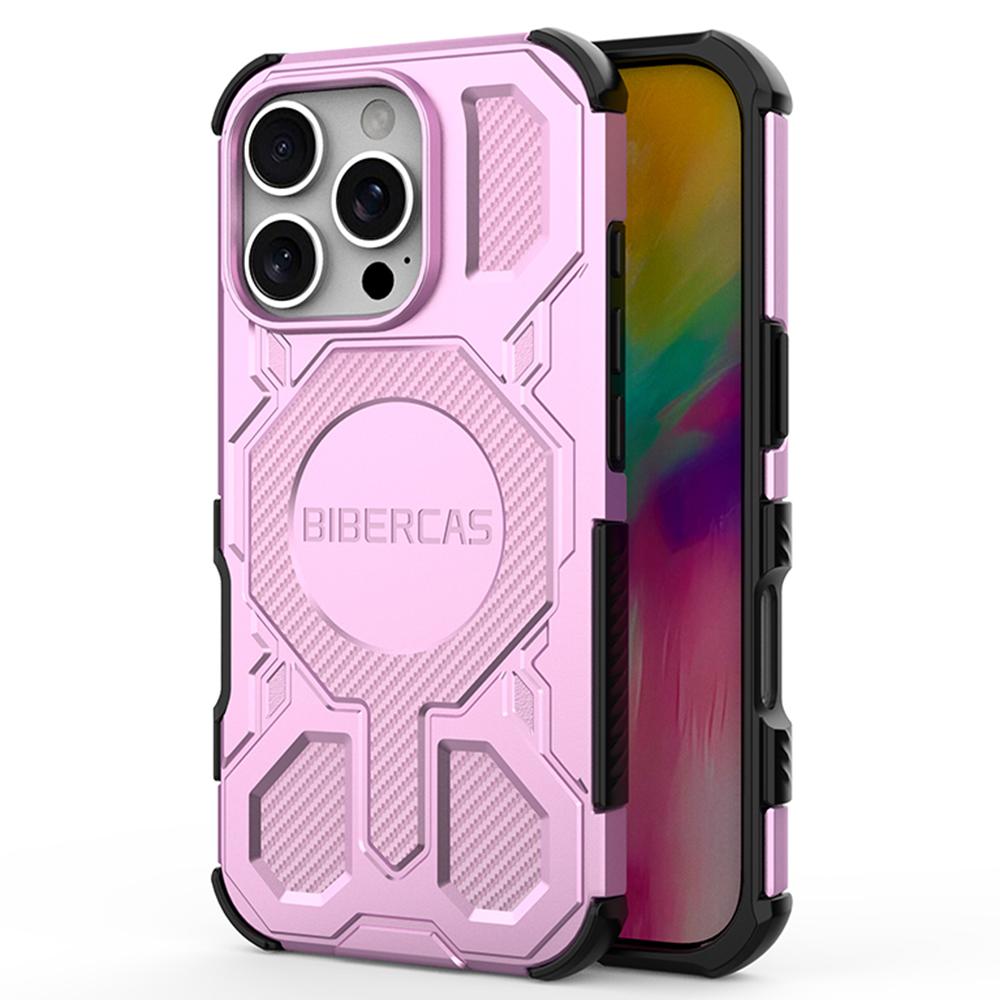 BIBERCAS J-16 Series For iPhone 16 Pro Max Case Compatible with MagSafe Anti Drop TPU+PC Phone Cover