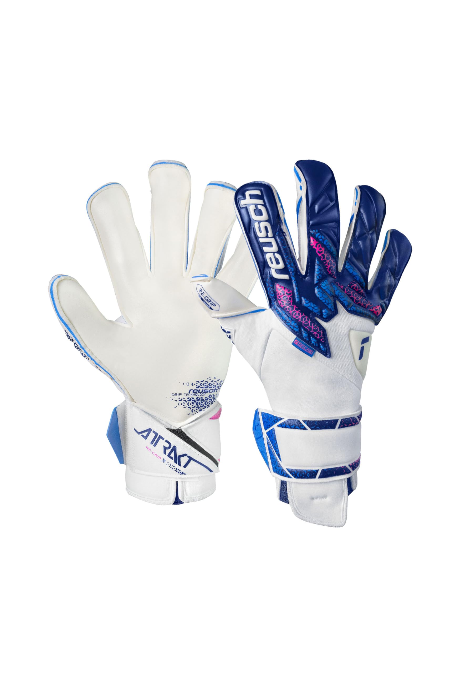 

Reuch Attract Rigg Rip Evolution Футбольные Вратарские Ключевые перчатки 25SP 8 5570555, [5570555-4310] [4310] Синий/Розовый