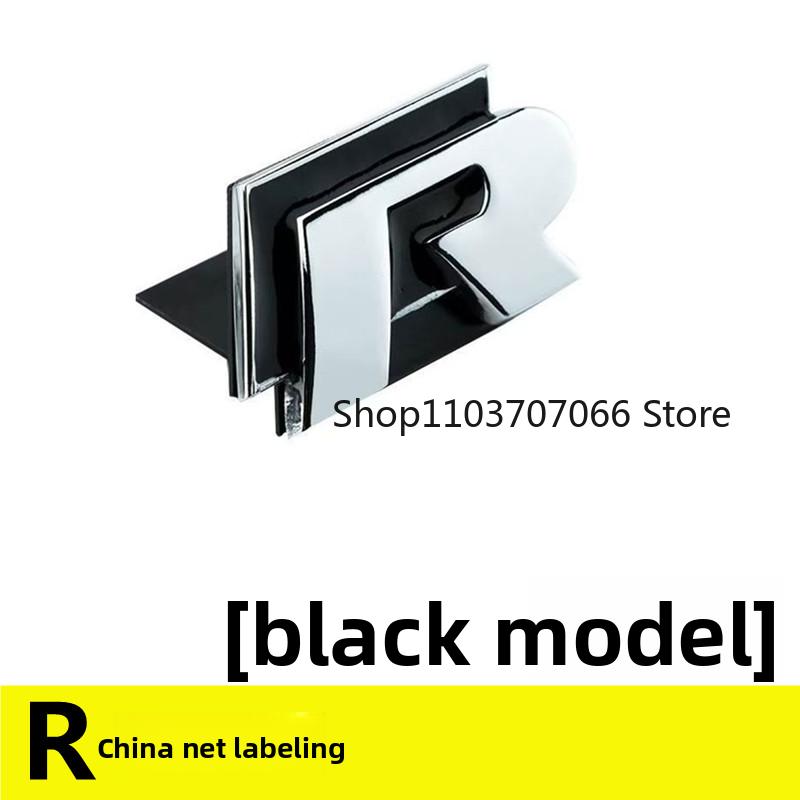 Metal Logo R Emblem Letters Car Front Grille Badge Rear Trunk Sticker For Volkswagen GolfR Tiguan Tiguan Allspace Passat Variant zqs054