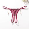 Sexy Transparent Thong Eyelash Lace T Panties Women Plus Size Lace Panties G-string
