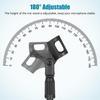KALLORY Microphone Stand Desktop Round Base Adjustable Height 26-36cm Microphone Clip Included Lightweight Space-Saving Black