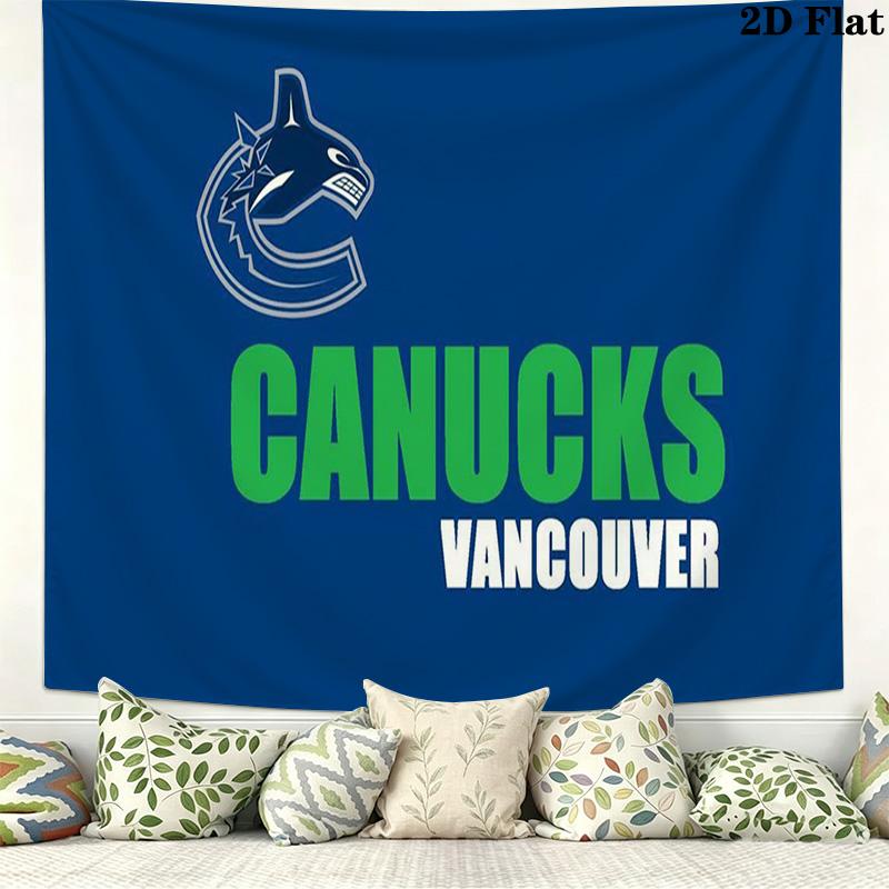 Vancouver Canucks Wall Tapestry Aesthetic Wall Hanging Printed Fabric Blanket Decorative Tapestries for Bedroom Living Room Home Decor
