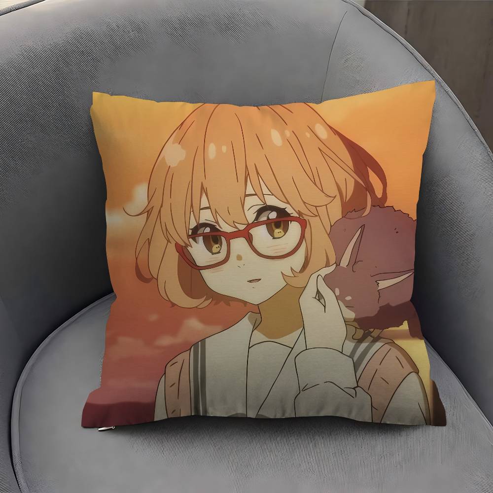 Japanese Anime Beyond The Boundary Cushion Cover Pillow Cover Decor Pillowcase Printed Cushion Case For Couch