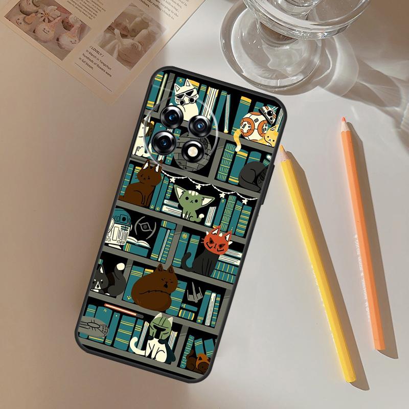 Library In Wonderland Funda For OnePlus 12R 13 12 R 11 9 10 Pro 8T 9RT 10T OnePlus Nord 4 CE 2 3 Lite N20 N30 Case