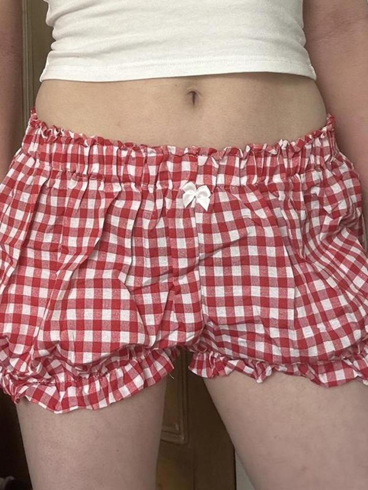 

AltGoth Cute Sweet Y2k E-girl Plaid Shorts Women Pastel Goth Streetwear Shorts Low Waist Shorts Aesthetic Fairycore Grunge Shorts Femme S рожевий