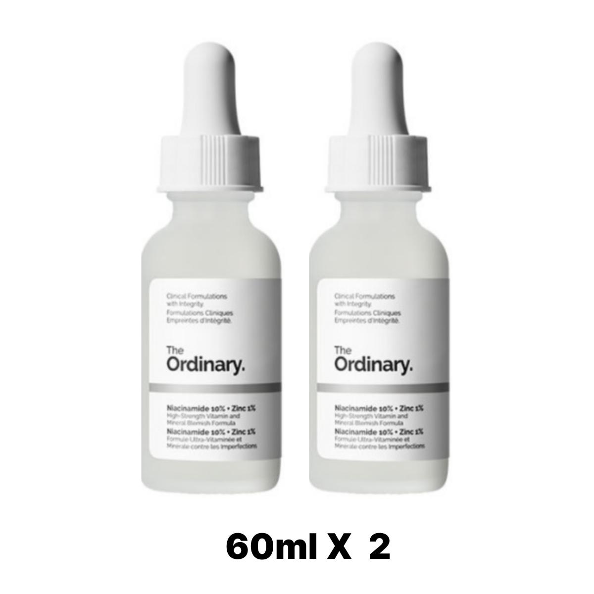 

[The Ordinary] Ніацинамід 10% + Цинк 1% Есенція 60мл /30мл 60ml X 2PCS