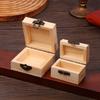 Unfinished Log Color Wooden Watch Box Diy Pine Wood Treasure Chest With Locking Clasp Hinged Lid Jewelry Storage Box