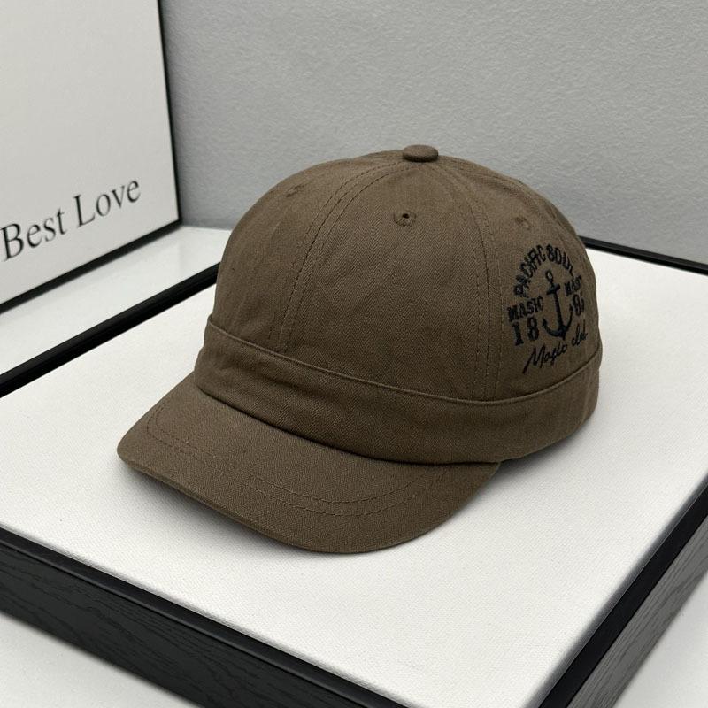 

Short Brim Cotton Baseball Cap Flat Embroidery Unisex for Men Women Outdoor Camping Streetwear Fashion Daily Casual Wear Adjustable кавовий