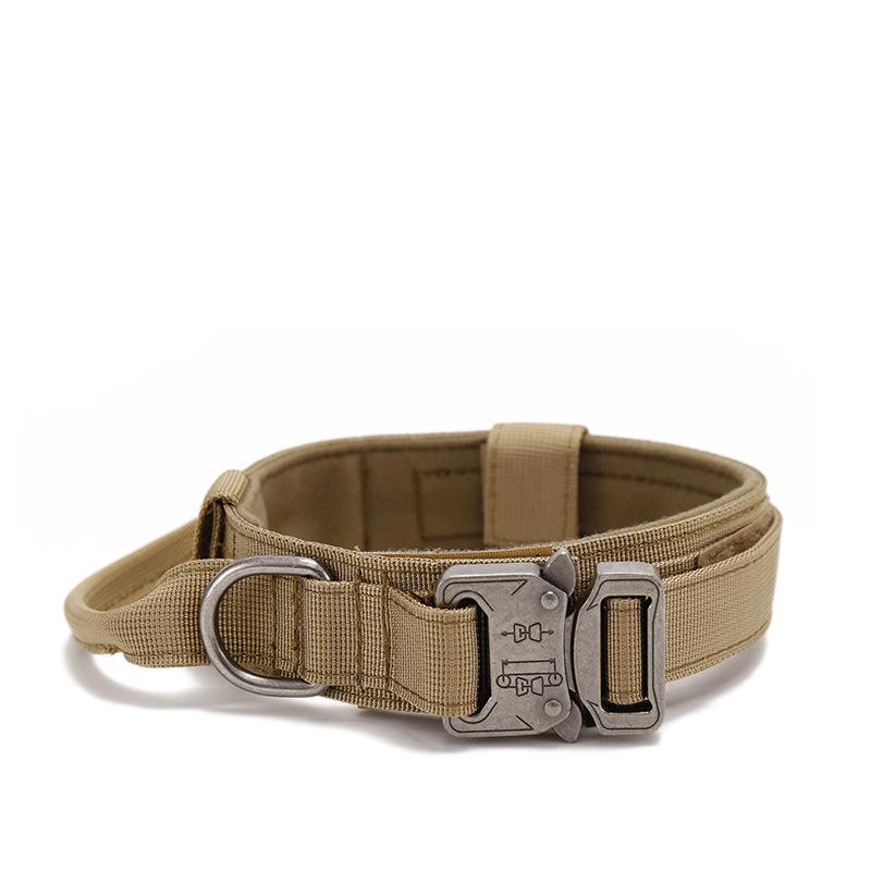 Adjustable Tactical K9 Dog Collar with Quick Release for Medium & Large Breeds