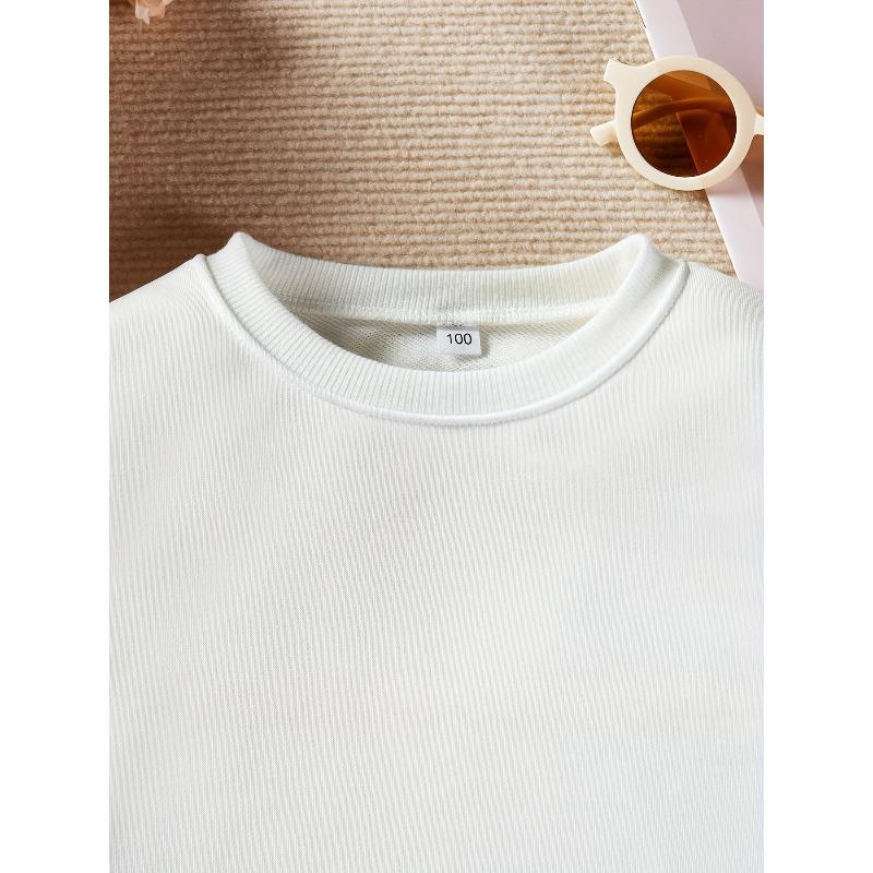 European sizes Kids' Fashion Sweatshirt Christmas Element Christmas Tree Print Loose Casual Long Sleeve Sweater Thin Round Neck Top