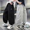 Boys' cool quick drying pants summer 2026 new children's summer pants breathable mid size children's leg tied pants