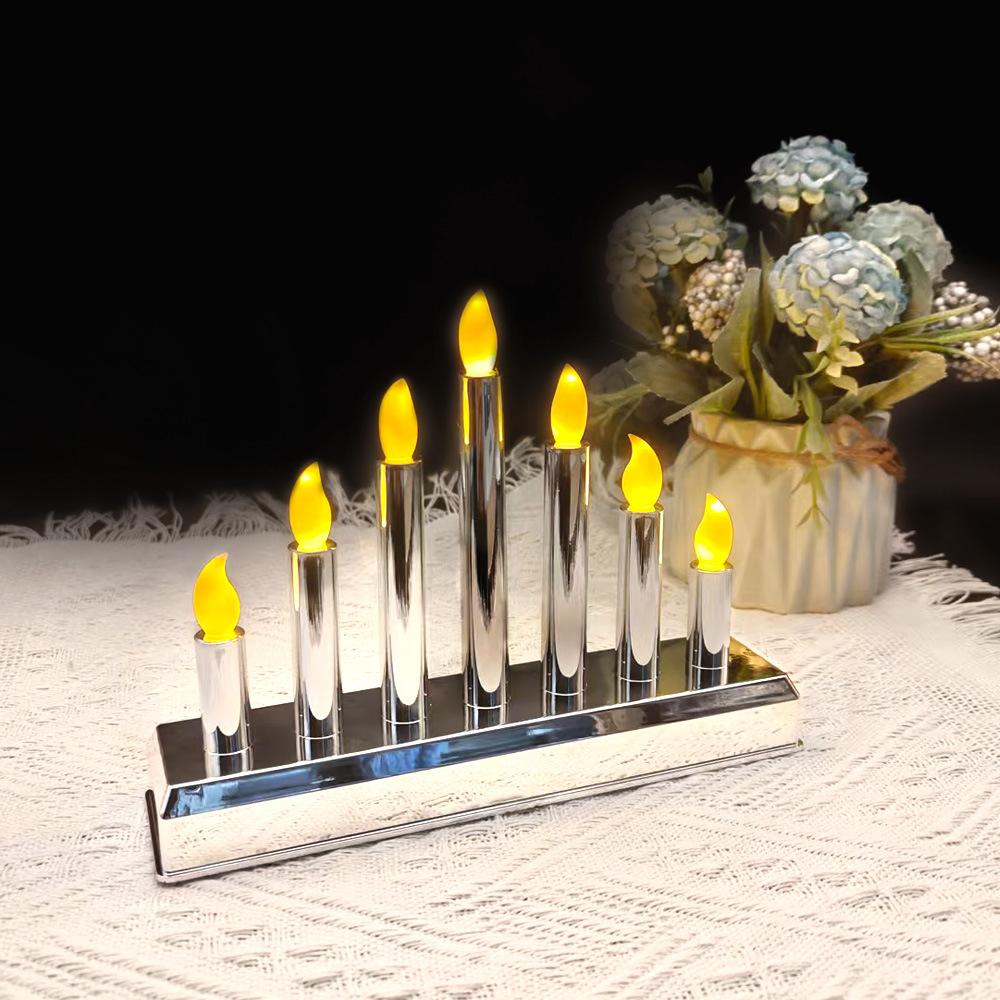 

Volcanic pole wax connected vertical row electronic candle light birthday party atmosphere scene decoration led light