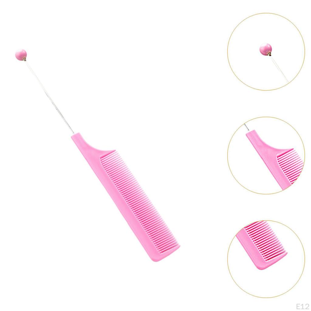 3 Pieces DIY Beaded Hair Combs Hairdressing Comb Women Girls Cutting Styling Grooming