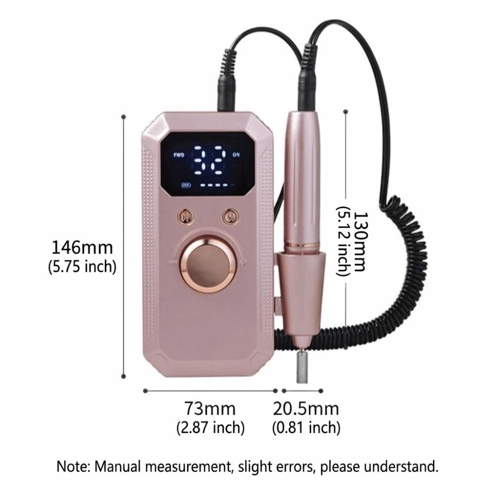 Cordless Nail Drill Machine 32 Levels Nail Polisher Electric Nail Sander Manicure Accessory