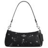 Charlotte 25 Smooth Leather Star Print Shoulder Bag Women Shoulder Bag Black CCL41-SVA47