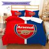 Logo The Gunners Zestaw pościeli z kołdrą Poszewka na kołdrę Poszewka na poduszkę Dekoracja domu Prezent urodzinowy (1 * poszwa na kołdrę + 2 * poszewki na poduszki, bez rdzenia)