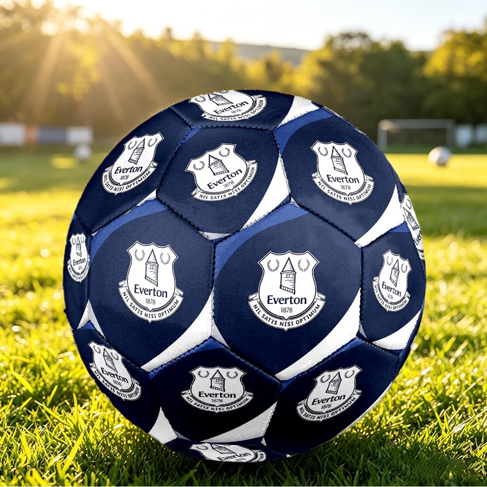 Balón de Fútbol Estampado del Everton Talla 5, Balón de Fútbol Antideslizante para Partido de Adultos, Souvenir para Aficionados al Fútbol