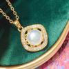 Korean Freshwater Pearl Pendant for Women - 8-9mm, High Luster, 18K Gold Plated, Elegant Jewelry
