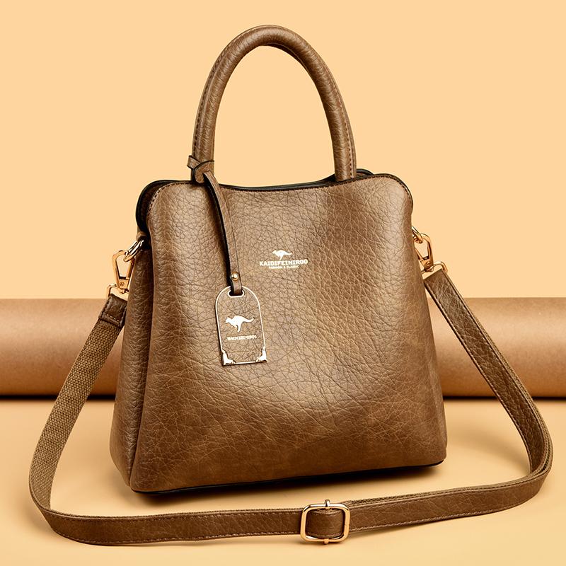 Luxury Designer Women's 3 Layer Tote Sac Large Capacity Commuting Shoulder Crossbody Bags Top Quality Soft Leather Handbags 2026