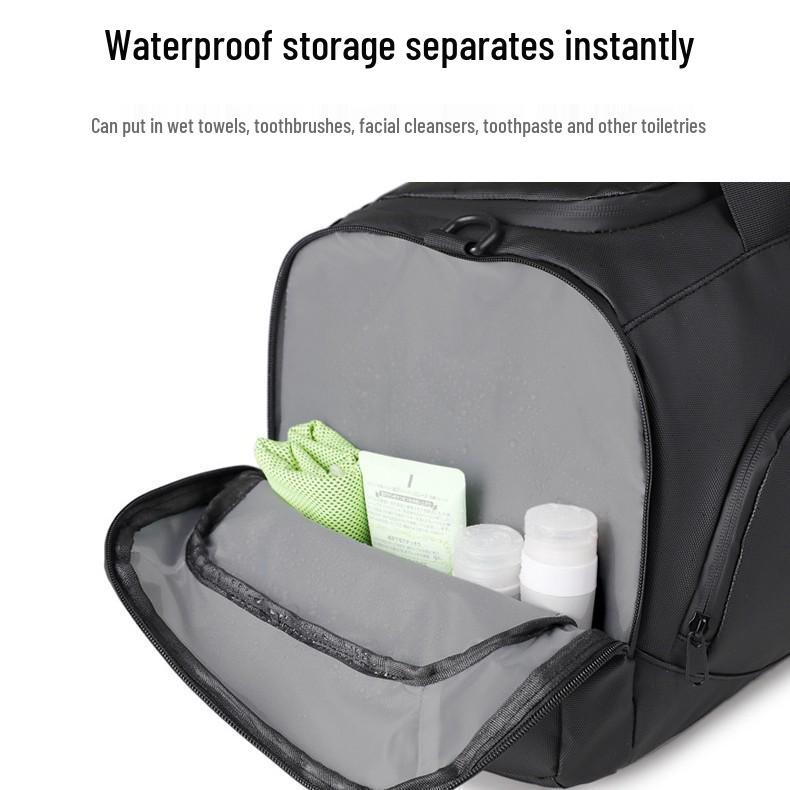 Versatile Large Capacity Travel Bag: Dry/Wet Separation, Crossbody, Handbag, Fitness & Business Backpack